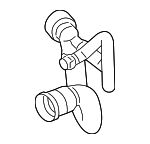 LR007413 - Belts &amp; Cooling: 2008-2012 Land Rover LR2 - Lower Hose for Land Rover: LR2 Image