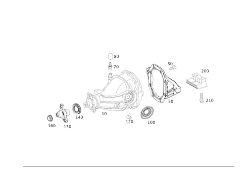 Rear Axle Housing with Differential for 2023 Mercedes-Benz E53 AMG #0