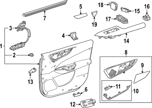 Interior Trim - Front Door for 2025 Lexus NX350h #0