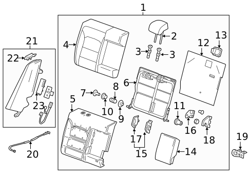 Rear Seat Components for 2018 Chevrolet Malibu #0