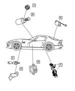 4854270AA - Electrical: Mirror Switch for Mopar Image