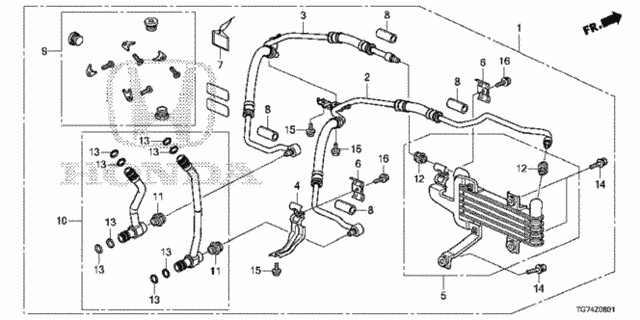 ATF Cooler Kit (9AT) for 2019 Honda Pilot #0