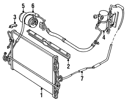 Condenser, Compressor & Lines for 1987 Pontiac 6000 #0