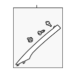 85820J0000XUG - Body: Windshield Pillar Trim for Hyundai: Accent Image