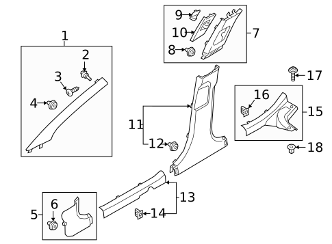 Interior Trim - Pillars for 2022 Hyundai Accent #0