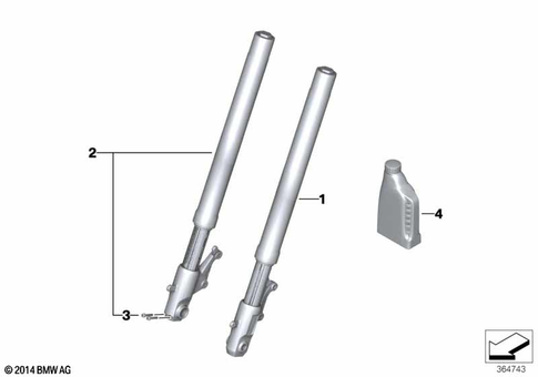 Telescopic Forks, Telelever for 2016 BMW-Motorrad C evolution #2