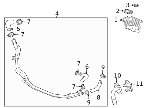 Engine Oil Cooler for 2022 Chevrolet Trailblazer #0