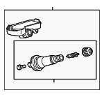 15921013 - Electrical: Tire Pressure Monitoring System (TPMS) Sensor for Buick: Enclave, LaCrosse | Chevrolet: Equinox, Express 1500, Express 2500, Express 3500, Malibu, Traverse | GMC: Acadia, Savana 1500, Savana 2500, Savana 3500 | Pontiac: G5, G6, Grand Prix, Solstice, Torrent | Saturn: Aura, Outlook, Sky Image
