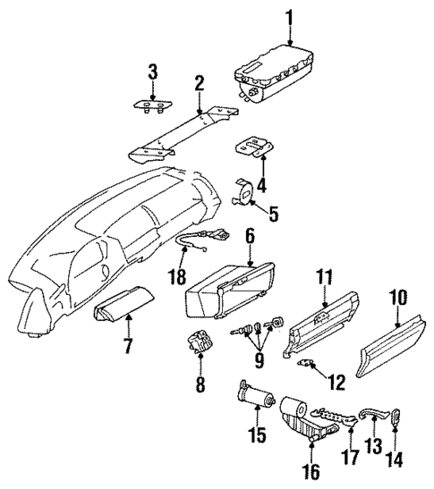 Glove Box for 1998 Mercedes-Benz CL600 #0