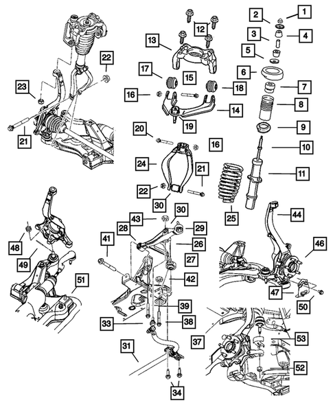 Front Suspension for 2005 Chrysler Sebring #0