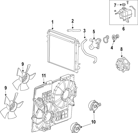 Cooling System for 2005 Cadillac SRX #1