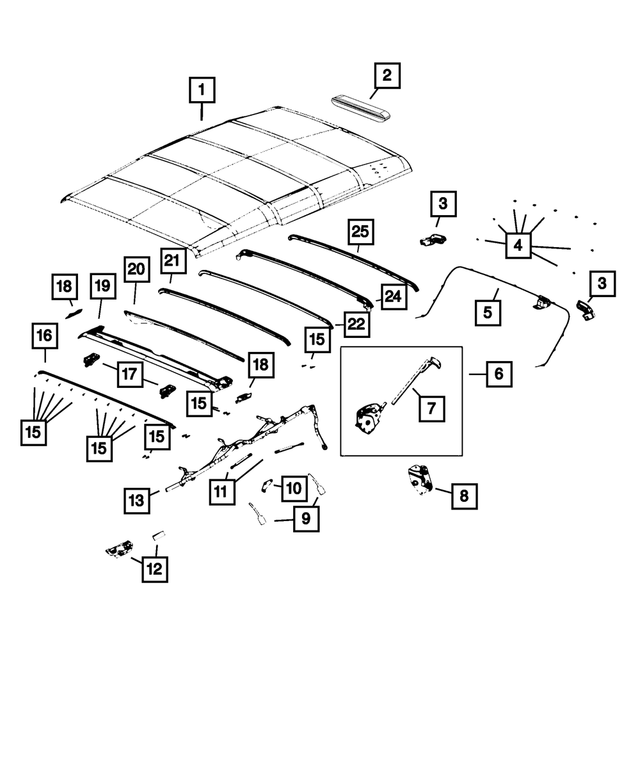 68398990AA - Body Sheet Metal Except Doors: Soft Top Gas Cylinder, Right for Mopar Image