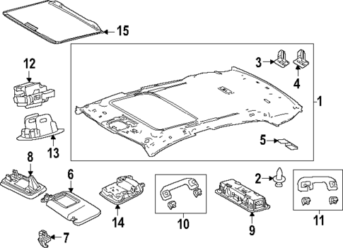 Interior Trim - Roof for 2025 Toyota Camry #0