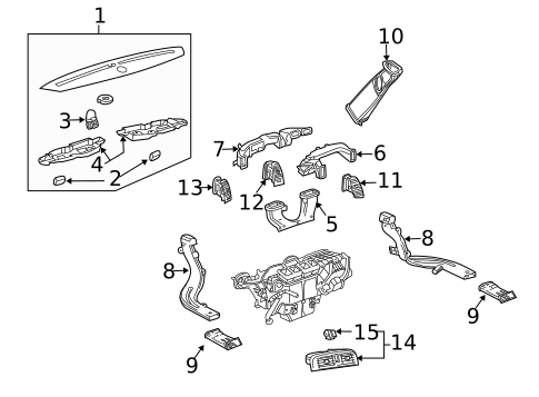 Ducts for 2004 Cadillac SRX #0