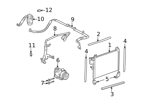 Condenser, Compressor & Lines for 2006 Buick Rainier #0