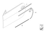 51337008572 - Bodywork: Channel Cover,Exterior,Door, Front Right for BMW Image