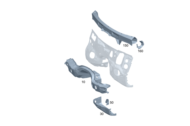 2066204900 - Front-End Assembly, Front Panel: Crossmember for Mercedes-Benz Image image