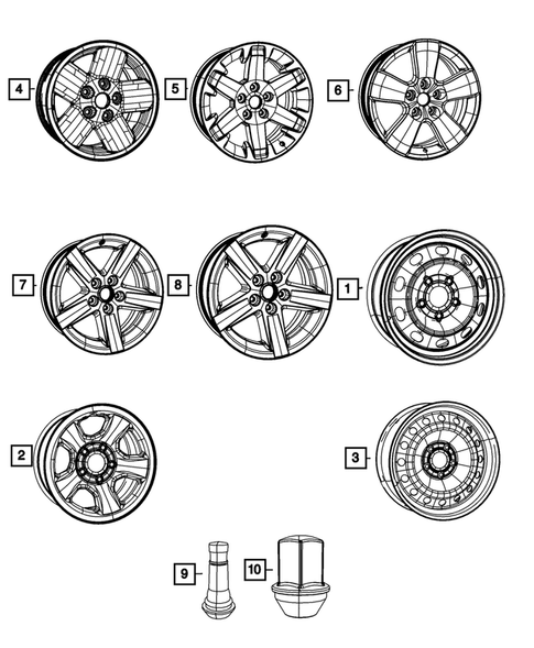 Wheels, Tires and Hardware for 2010 Dodge Ram 1500 #0