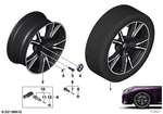36111543824 - : Disc Wheel La Jet Black Solid Paint for BMW Image