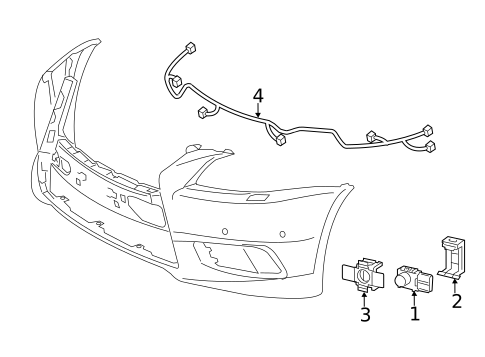 Bumper & Components - Front for 2017 Lexus LS460 #1