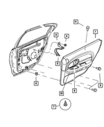 WU421DVAA - Interior Trim: Rear Door Trim Panel, Right for Mopar Image