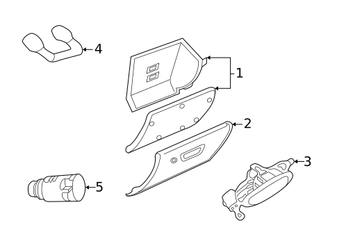 Glove Box for 2001 Chrysler PT Cruiser #0
