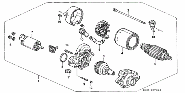 Starter Motor (Mitsuba) for 1998 Honda Odyssey #0