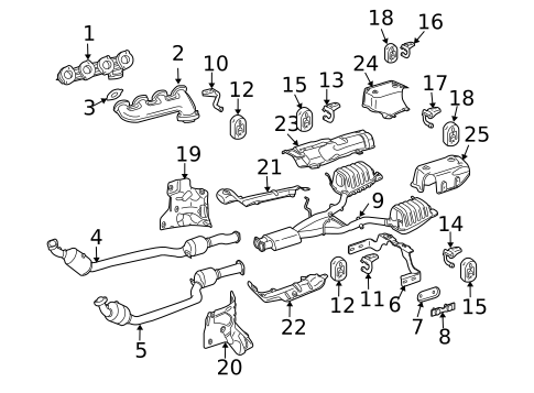 Exhaust Components for 2005 Mercedes-Benz SLK55 AMG #0