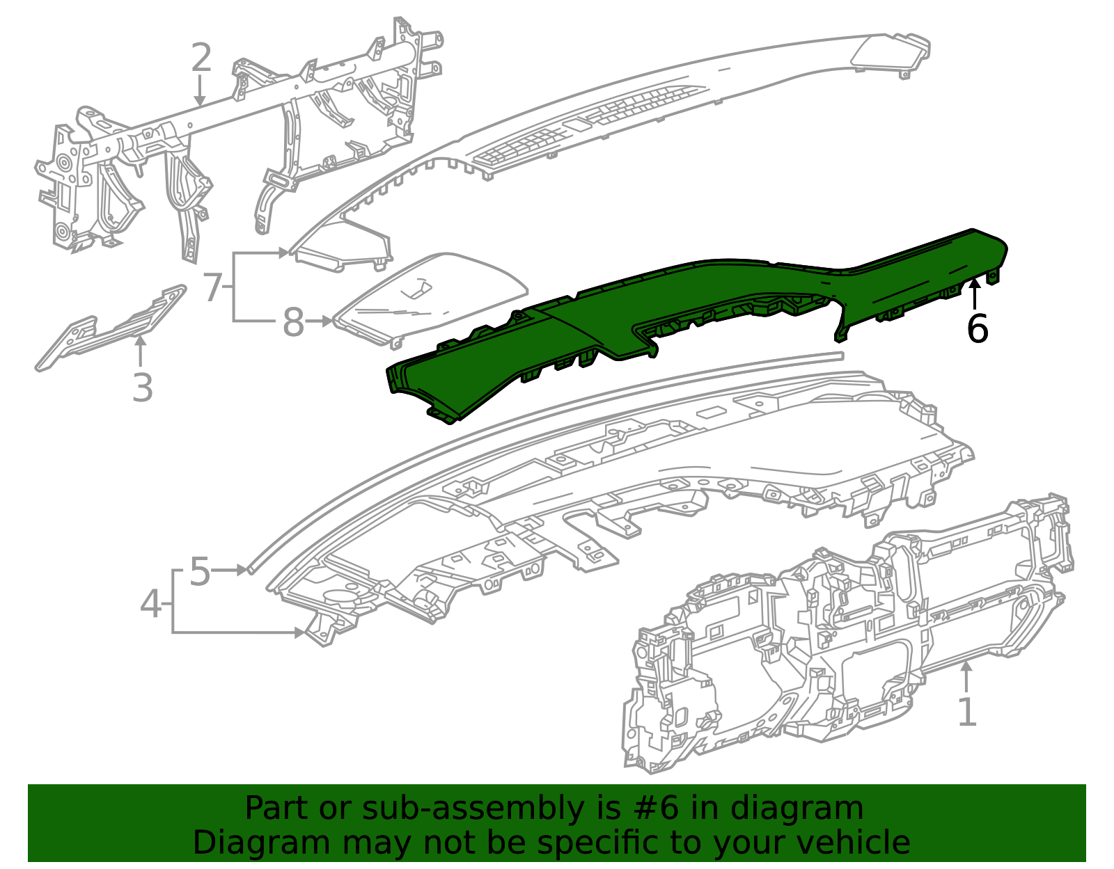 85629299 - Upper Trim Panel 2023-2026 GM | Chevrolet Parts Direct