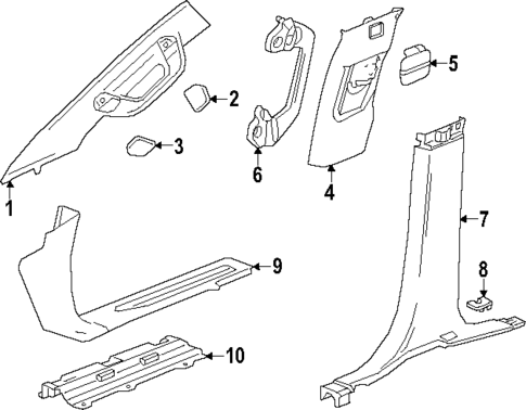 Interior Trim - Cab for 2024 Chevrolet Silverado 3500 HD #9