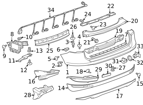 Bumper & Components - Rear for 2012 Volkswagen Touareg #0