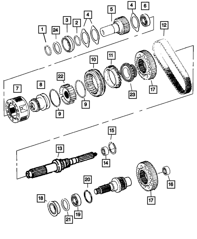 5072458AA - Transfer Case Model 241 [DHE]: Input Gear Bearing for Mopar Image image