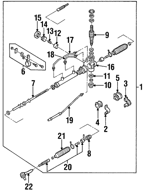 Steering Gear & Linkage for 2001 Kia Sephia #0
