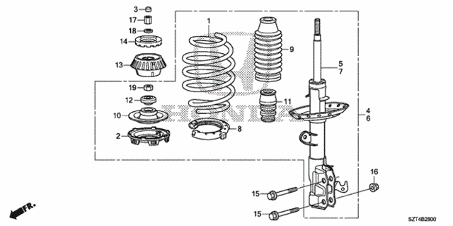 Front Shock Absorber for 2012 Honda CR-Z #0