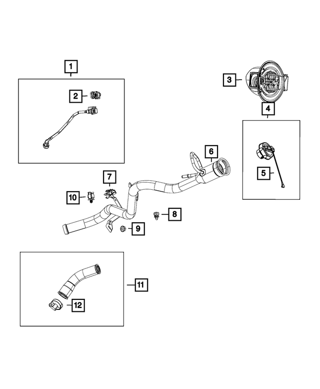 68091427AA - : Fuel Filler Hose for Mopar Image