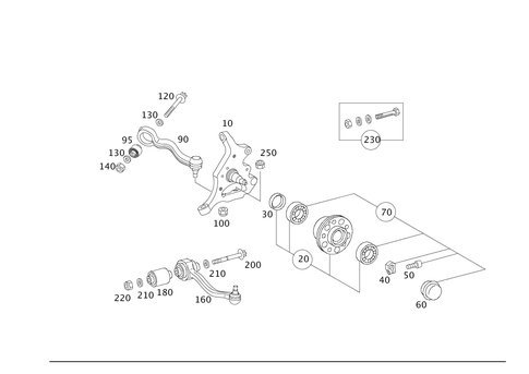 Steering Knuckle and Control Arm for 2008 Mercedes-Benz SLK280 #0