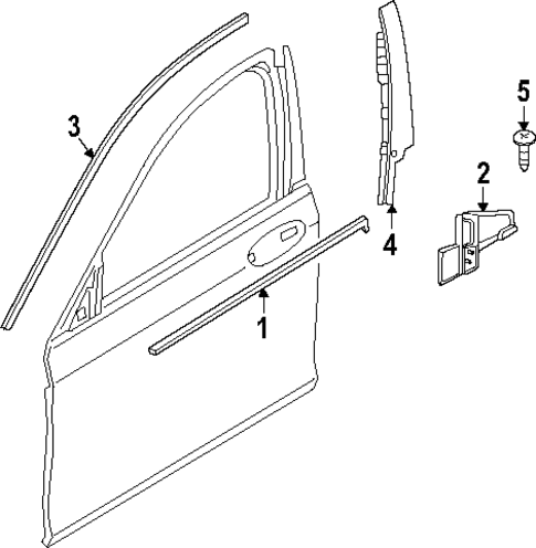 Exterior Trim - Front Door for 2025 BMW 550e xDrive #0
