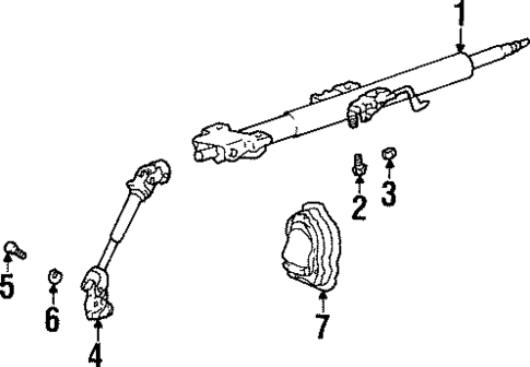 Steering Column Assembly for 2001 Hyundai Tiburon #0