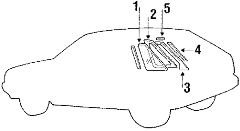 Glass & Hardware for 1988 Mitsubishi Precis #1