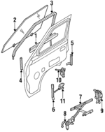 80821G5101 - : Belt Weather-Strip for Nissan Image