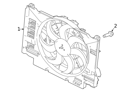 Cooling Fan for 2017 Jaguar XE #0