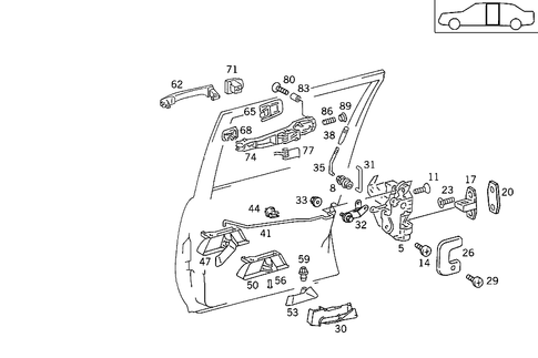 Central Door Closing System for 1988 Mercedes-Benz 260E #0