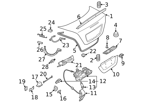 Lid & Components for 2007 Mercedes-Benz CLK350 #0