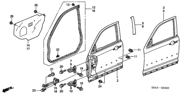 Front Door Panels for 2003 Honda CR-V #0