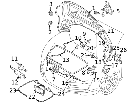 Hood for 2008 Audi R8 #0