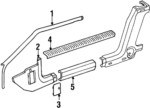Interior Trim - Pillars for 1997 Jeep Cherokee #1