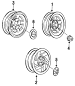 4284323 - Suspension: Wheel, Alloy for Dodge: Dakota Image