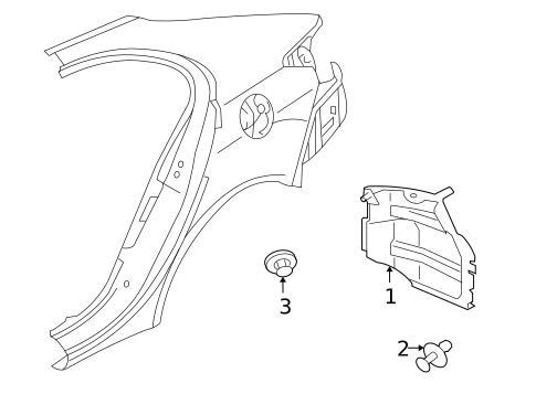 Exterior Trim - Quarter Panel for 2014 Mitsubishi Lancer #1