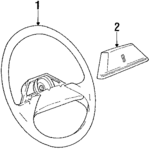 22548680 - Steering: Wheel for Oldsmobile: Silhouette Image