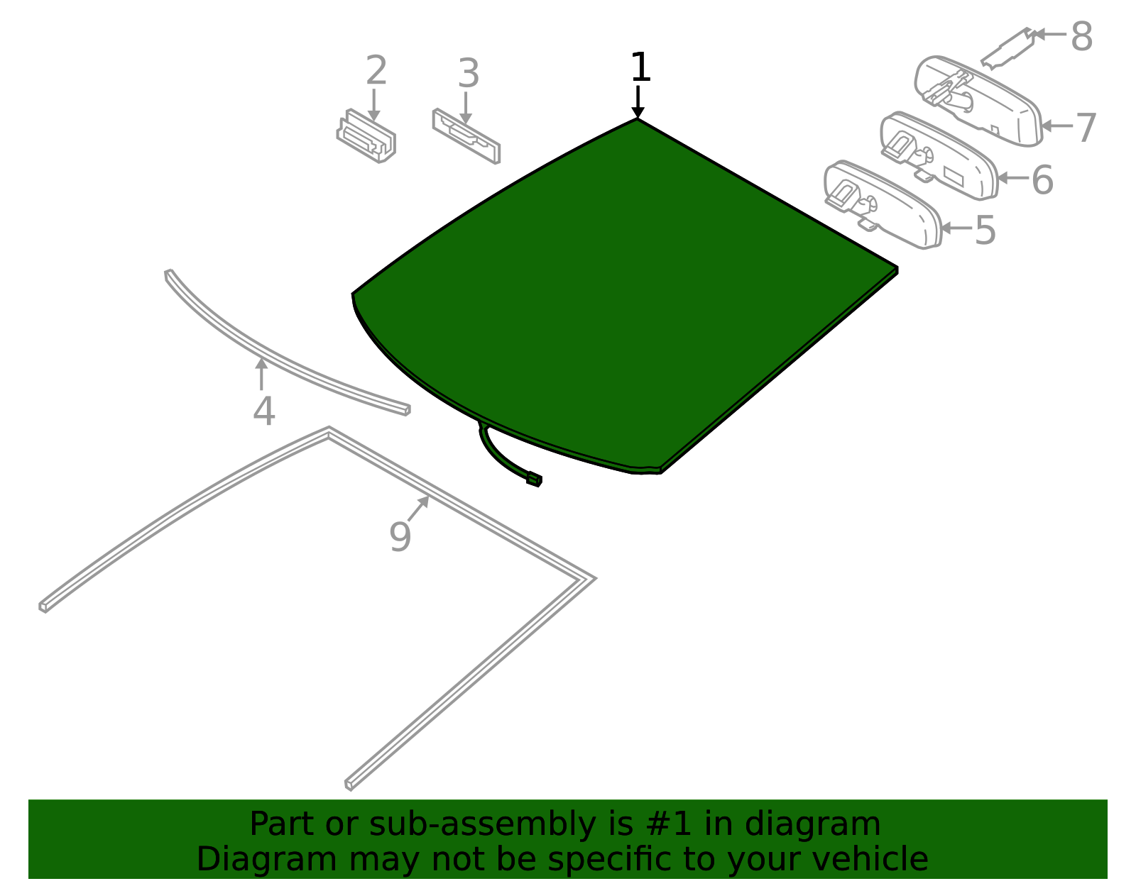 2012-2015 Toyota Windshield 56101-4E928 | American Toyota Parts